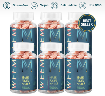 6 Bottles Hair.Skin.Nails