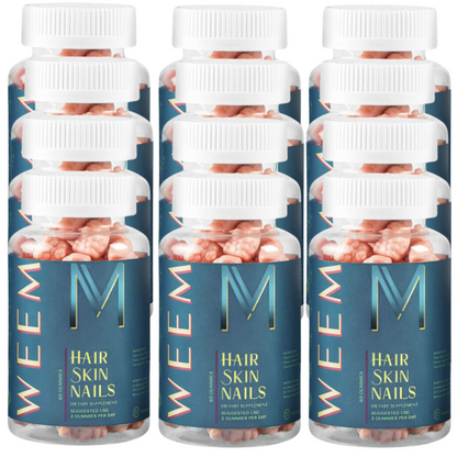 12 Bottles Hair.Skin.Nails